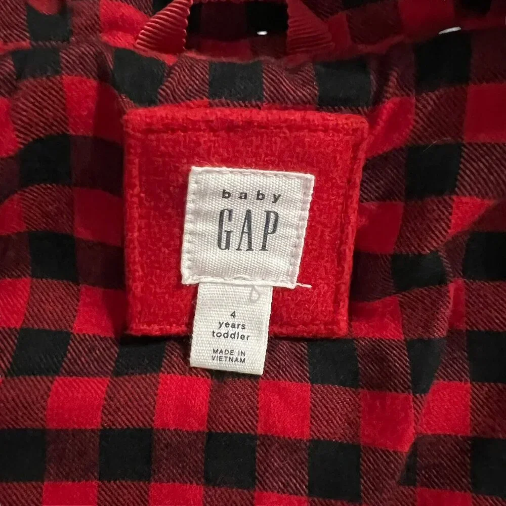 Baby Gap 4Y Red Wool Hooded Toggle Coat Peacoat